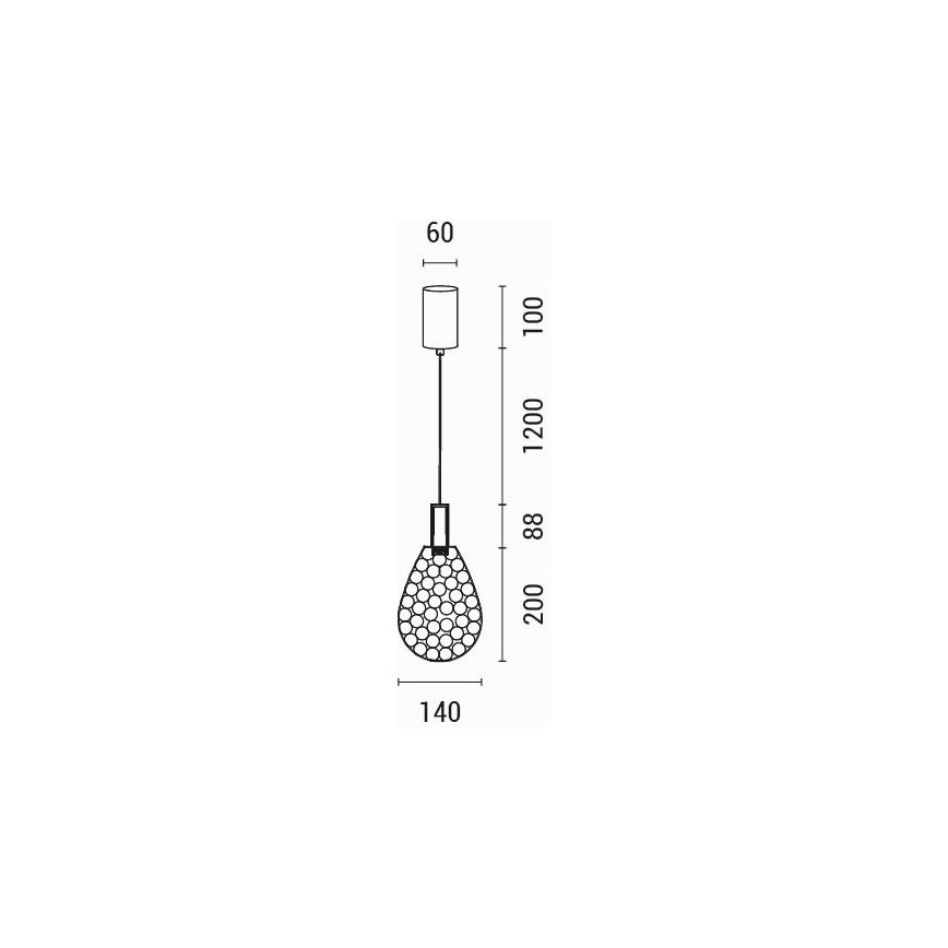 LED Lustr na lanku PERFORATO LED/6,3W/230V 3000K lesklý chrom pr. 14 cm