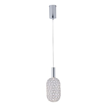 LED Lustr na lanku PERFORATO LED/6,3W/230V 3000K lesklý chrom pr. 20 cm