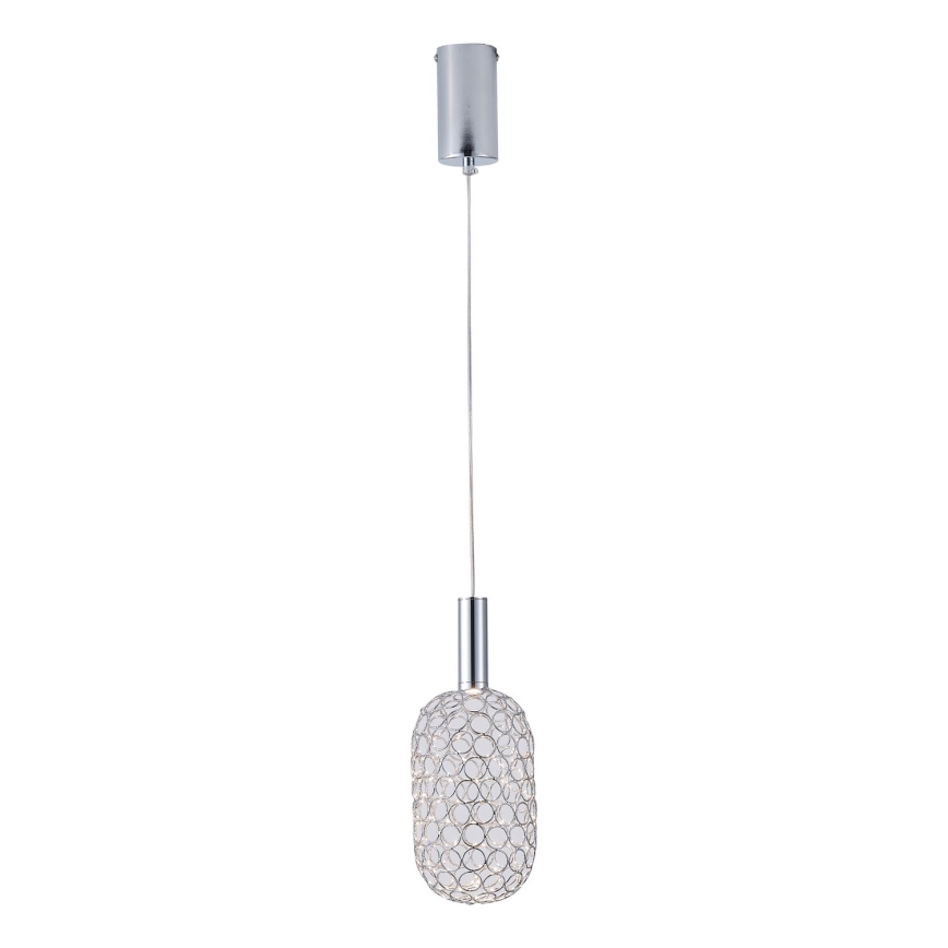 LED Lustr na lanku PERFORATO LED/6,3W/230V 3000K lesklý chrom pr. 20 cm