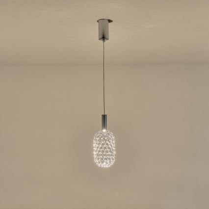 LED Lustr na lanku PERFORATO LED/6,3W/230V 3000K lesklý chrom pr. 20 cm