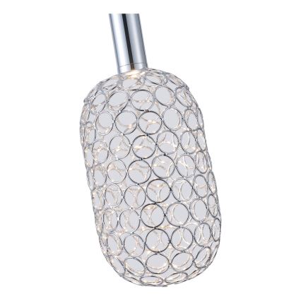 LED Lustr na lanku PERFORATO LED/6,3W/230V 3000K lesklý chrom pr. 20 cm