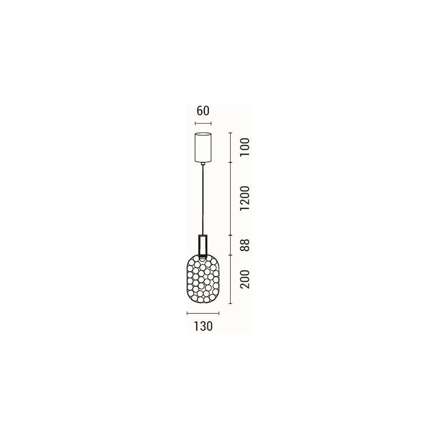 LED Lustr na lanku PERFORATO LED/6,3W/230V 3000K lesklý chrom pr. 20 cm