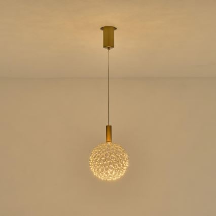 LED Lustr na lanku PERFORATO LED/6,3W/230V 3000K lesklý chrom pr. 20 cm