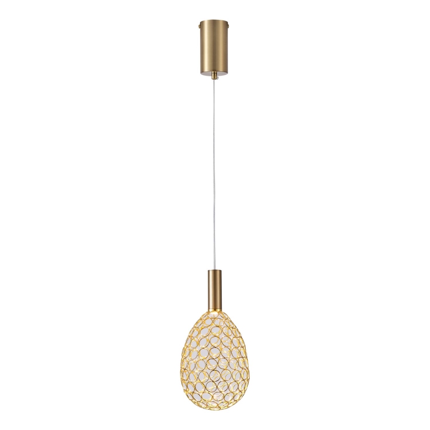 LED Lustr na lanku PERFORATO LED/6,3W/230V 3000K zlatá pr. 14 cm