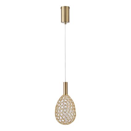 LED Lustr na lanku PERFORATO LED/6,3W/230V 3000K zlatá pr. 14 cm