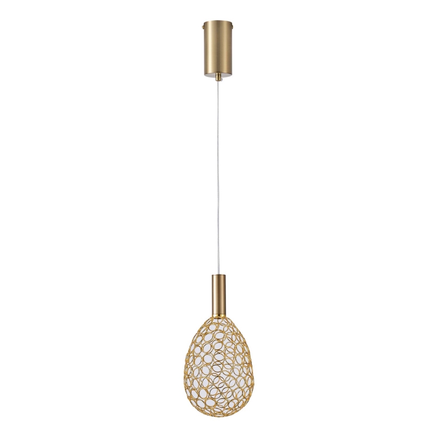 LED Lustr na lanku PERFORATO LED/6,3W/230V 3000K zlatá pr. 14 cm