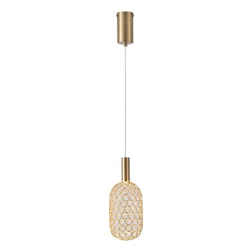 LED Lustr na lanku PERFORATO LED/6,3W/230V 3000K zlatá pr. 20 cm