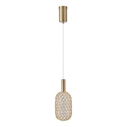 LED Lustr na lanku PERFORATO LED/6,3W/230V 3000K zlatá pr. 20 cm