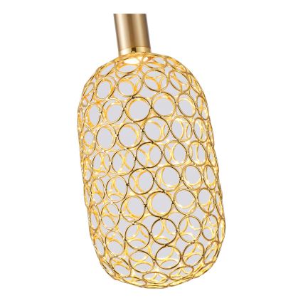 LED Lustr na lanku PERFORATO LED/6,3W/230V 3000K zlatá pr. 20 cm