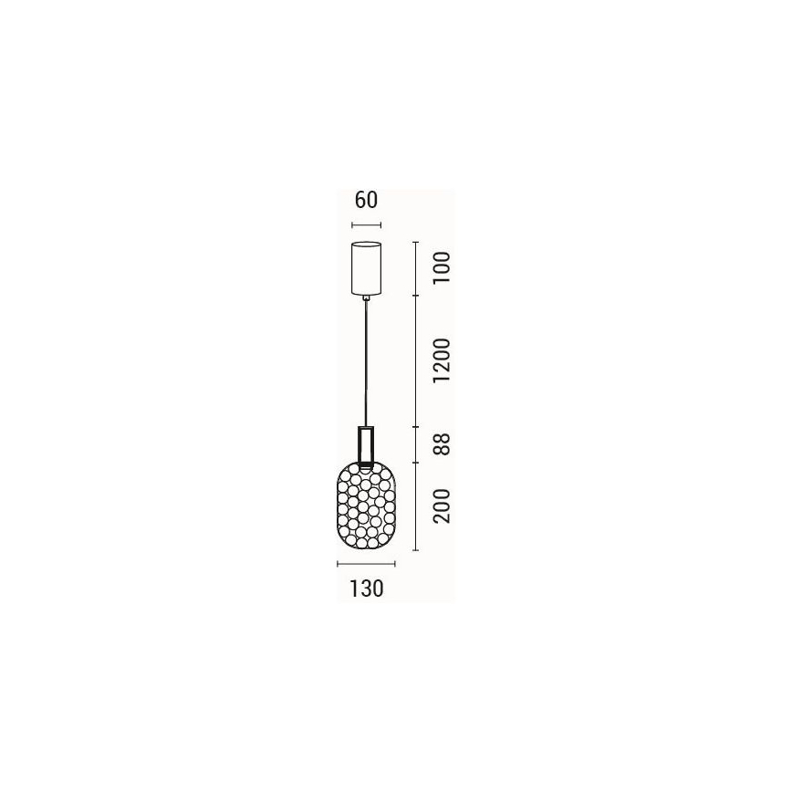 LED Lustr na lanku PERFORATO LED/6,3W/230V 3000K zlatá pr. 20 cm
