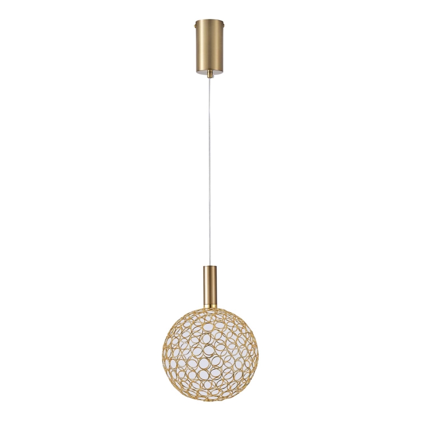 LED Lustr na lanku PERFORATO LED/6,3W/230V 3000K zlatá pr. 20 cm