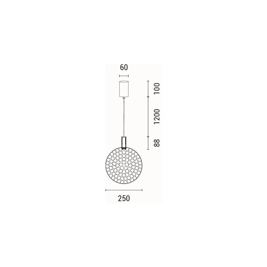 LED Lustr na lanku PERFORATO LED/6,3W/230V 3000K zlatá pr. 25 cm