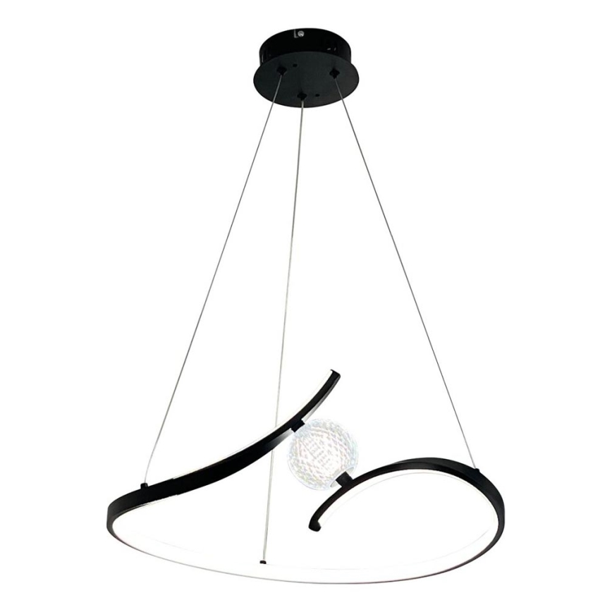 LED Lustr na lanku PERLA LED/34W/230V černá