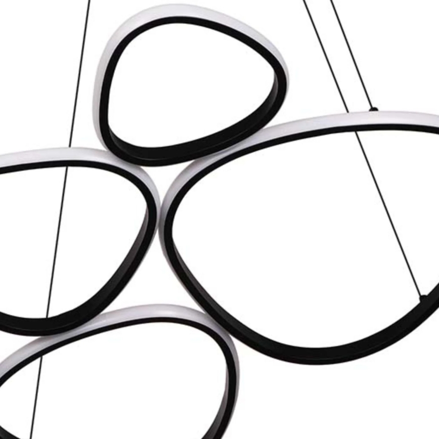 LED Lustr na lanku PETRA LED/58W/230V 4000K černá