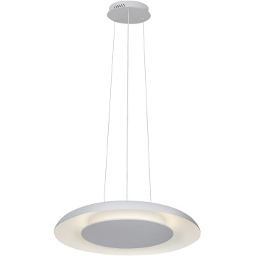 LED Lustr na lanku PIATTINO LED/30W/230V 2700/3200/4000K pr. 40 cm bílá
