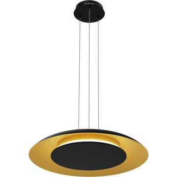 LED Lustr na lanku PIATTINO LED/30W/230V 2700/3200/4000K pr. 40 cm černá/zlatá