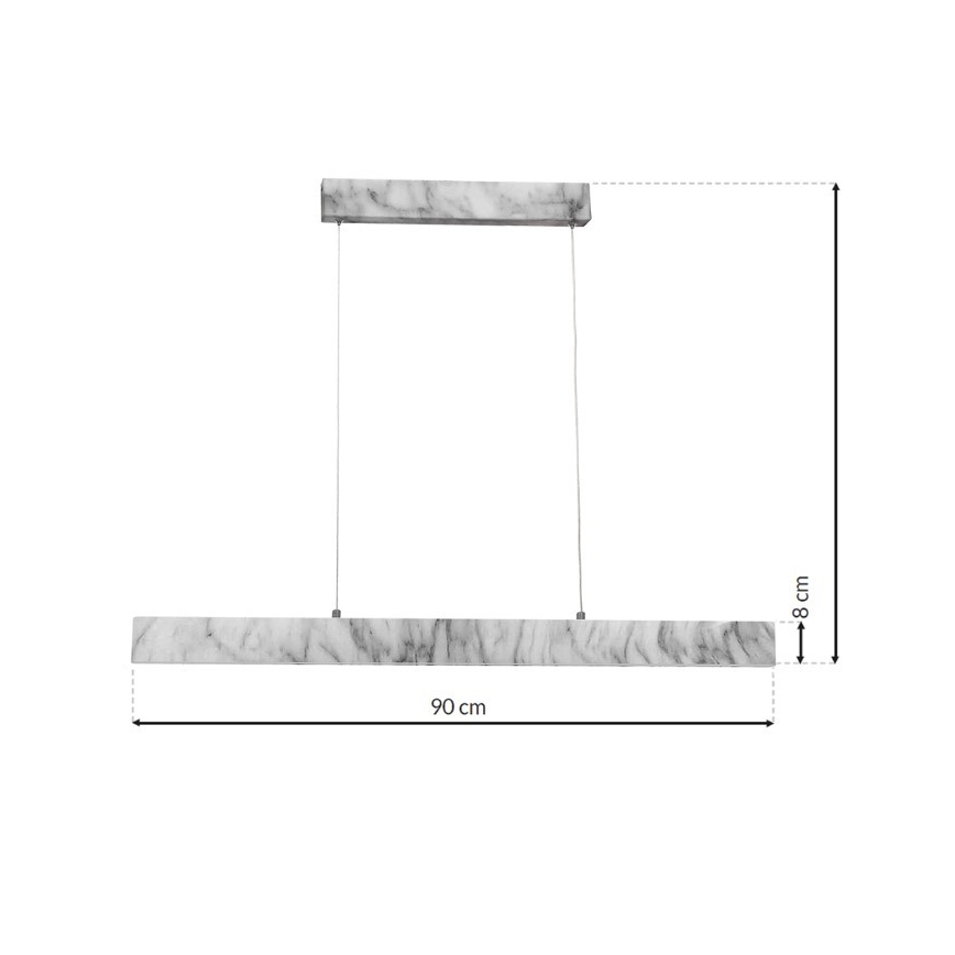 LED Lustr na lanku PIERCE LED/18W/230V bílá/šedá