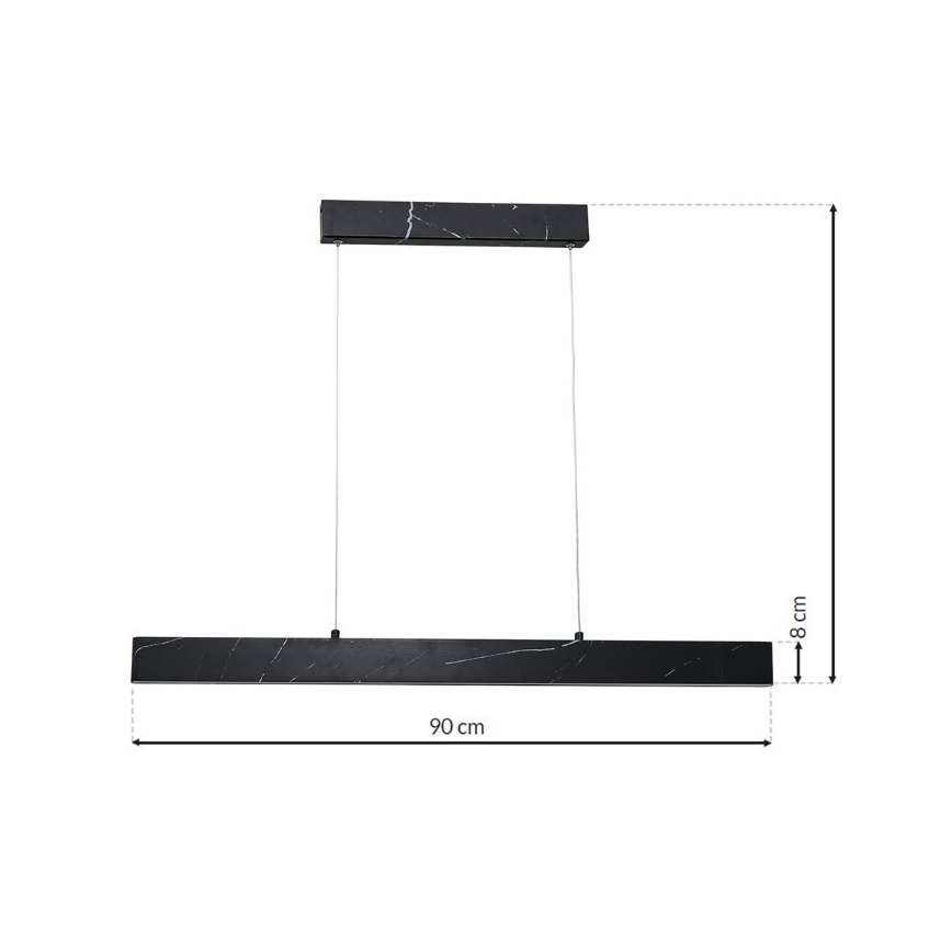 LED Lustr na lanku PIERCE LED/18W/230V černá