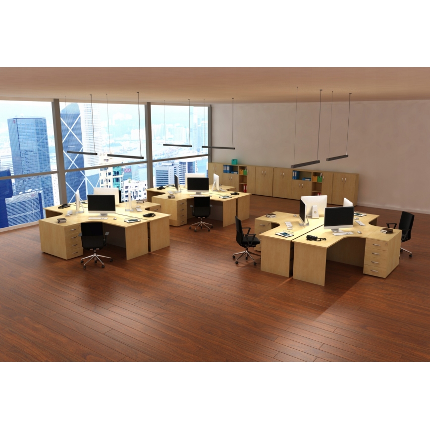 LED Lustr na lanku/přisazený LED/44W/230V 3000K 120 cm černá