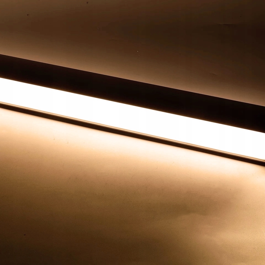 LED Lustr na lanku/přisazený LED/44W/230V 3000K 120 cm černá