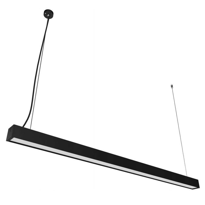 LED Lustr na lanku/přisazený LED/44W/230V 3000K 120 cm černá