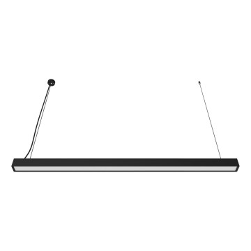 LED Lustr na lanku/přisazený LED/44W/230V 4000K 120 cm černá