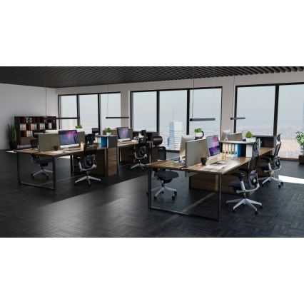 LED Lustr na lanku/přisazený LED/44W/230V 4000K 120 cm černá