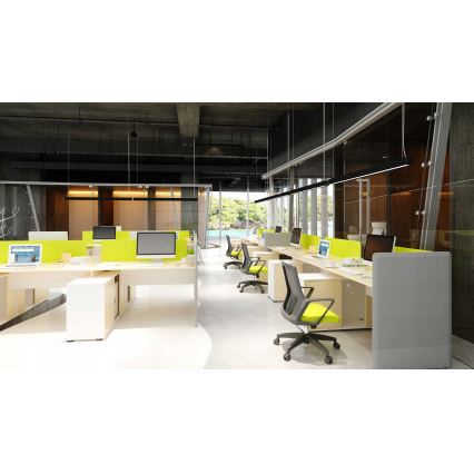 LED Lustr na lanku/přisazený LED/44W/230V 4000K 120 cm černá