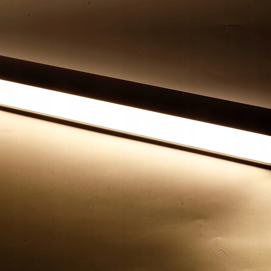 LED Lustr na lanku/přisazený LED/44W/230V 4000K 120 cm černá