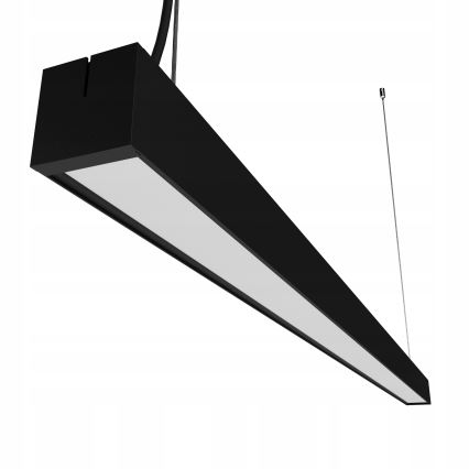 LED Lustr na lanku/přisazený LED/44W/230V 4000K 120 cm černá