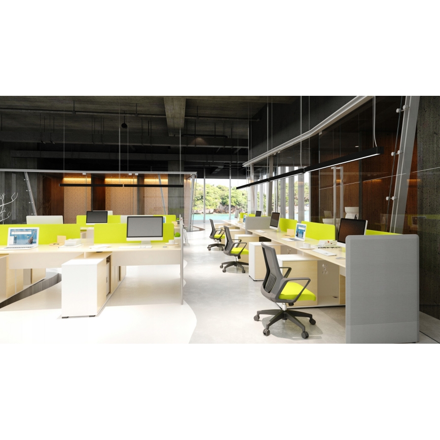 LED Lustr na lanku/přisazený LED/44W/230V 6000K 120 cm černá