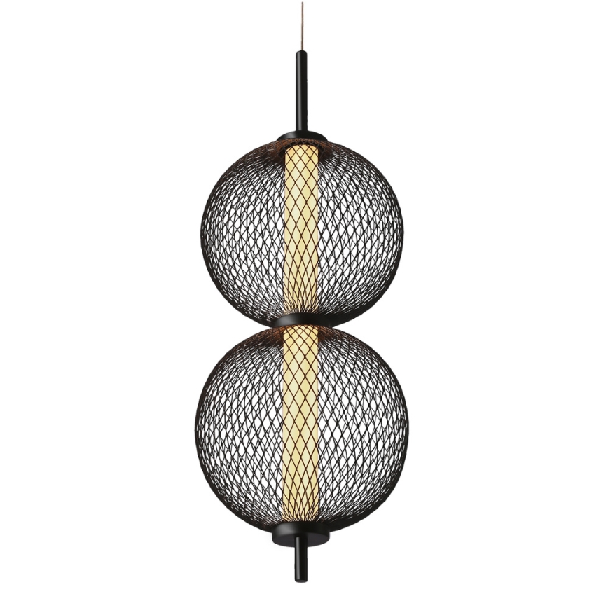 LED Lustr na lanku PUMA LED/10W/230V pr. 14 cm černá