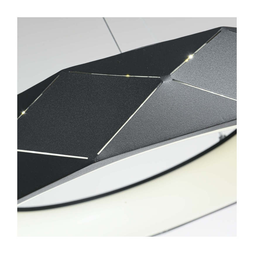 LED Lustr na lanku REUS LED/36W/230V 4000K pr. 61 cm černá