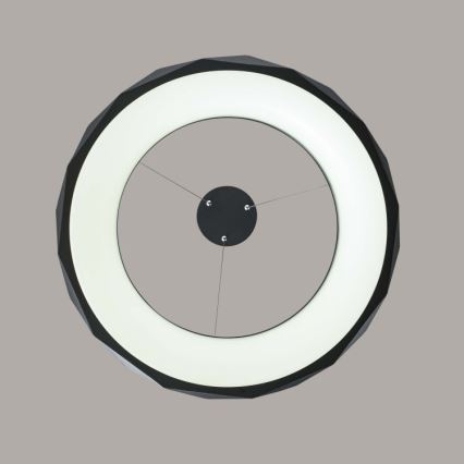 LED Lustr na lanku REUS LED/36W/230V 4000K pr. 61 cm černá