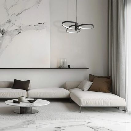 LED Lustr na lanku RIBBON LED/25W/230V 4000K černá