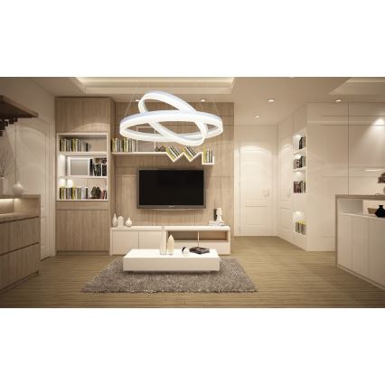 LED Stmívatelný lustr na lanku RING s dálkovým ovladačem LED/60W/230V