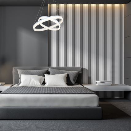 LED Stmívatelný lustr na lanku RING s dálkovým ovladačem LED/60W/230V