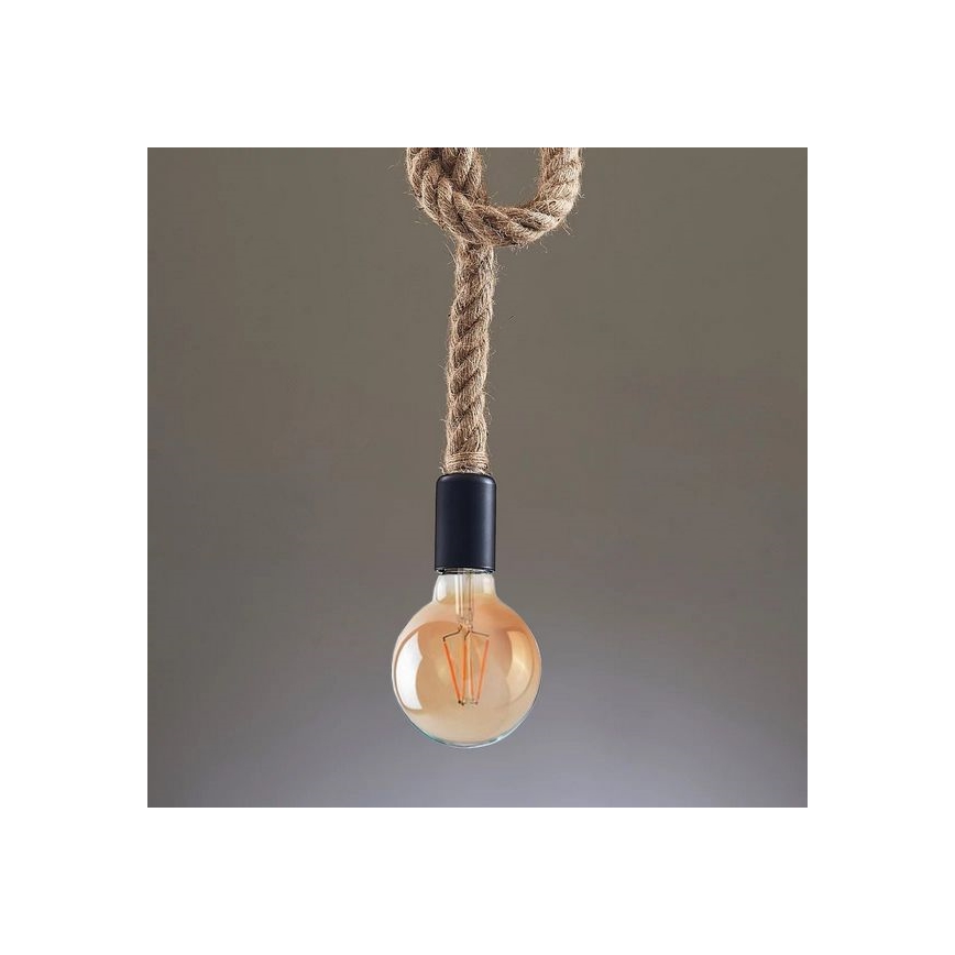 LED Lustr na lanku ROPE 1xE27/8W/230V
