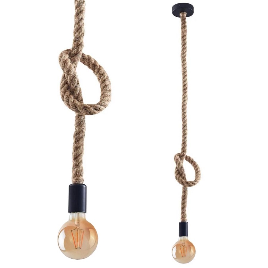 LED Lustr na lanku ROPE 1xE27/8W/230V