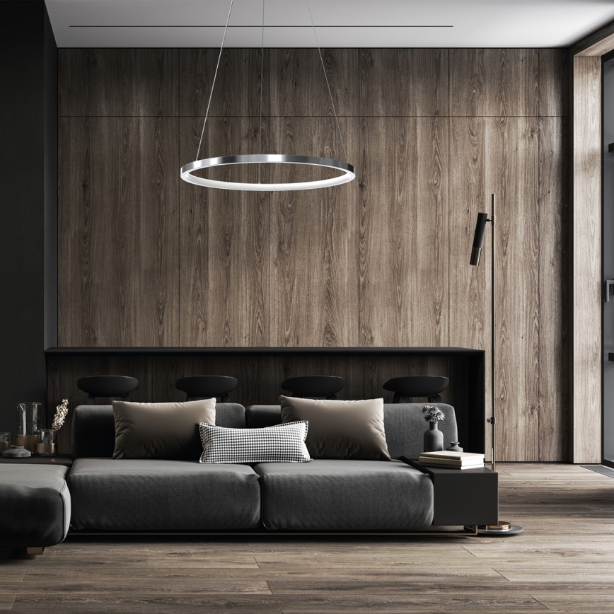 LED Lustr na lanku ROTONDA LED/27W/230V lesklý chrom