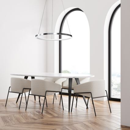 LED Lustr na lanku ROTONDA LED/27W/230V lesklý chrom