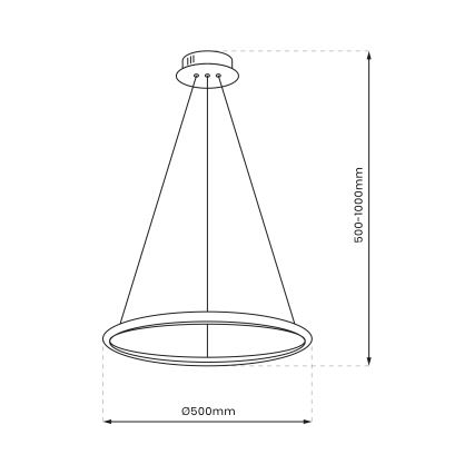 LED Lustr na lanku ROTONDA LED/27W/230V lesklý chrom
