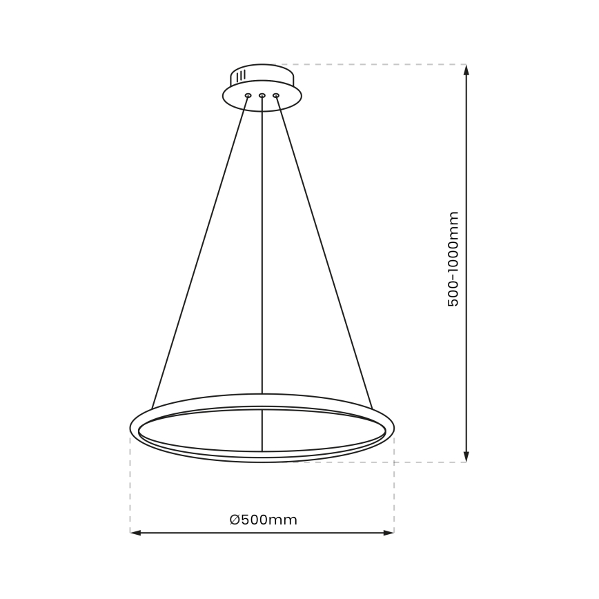 LED Lustr na lanku ROTONDA LED/27W/230V lesklý chrom