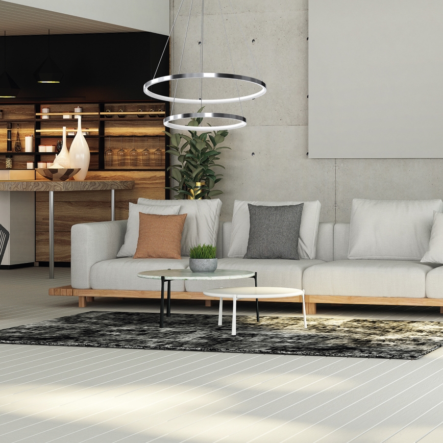 LED Lustr na lanku ROTONDA LED/51W/230V lesklý chrom