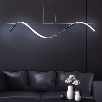 LED Lustr na lanku RUMBA LED/23W/230V 4000K lesklý chrom