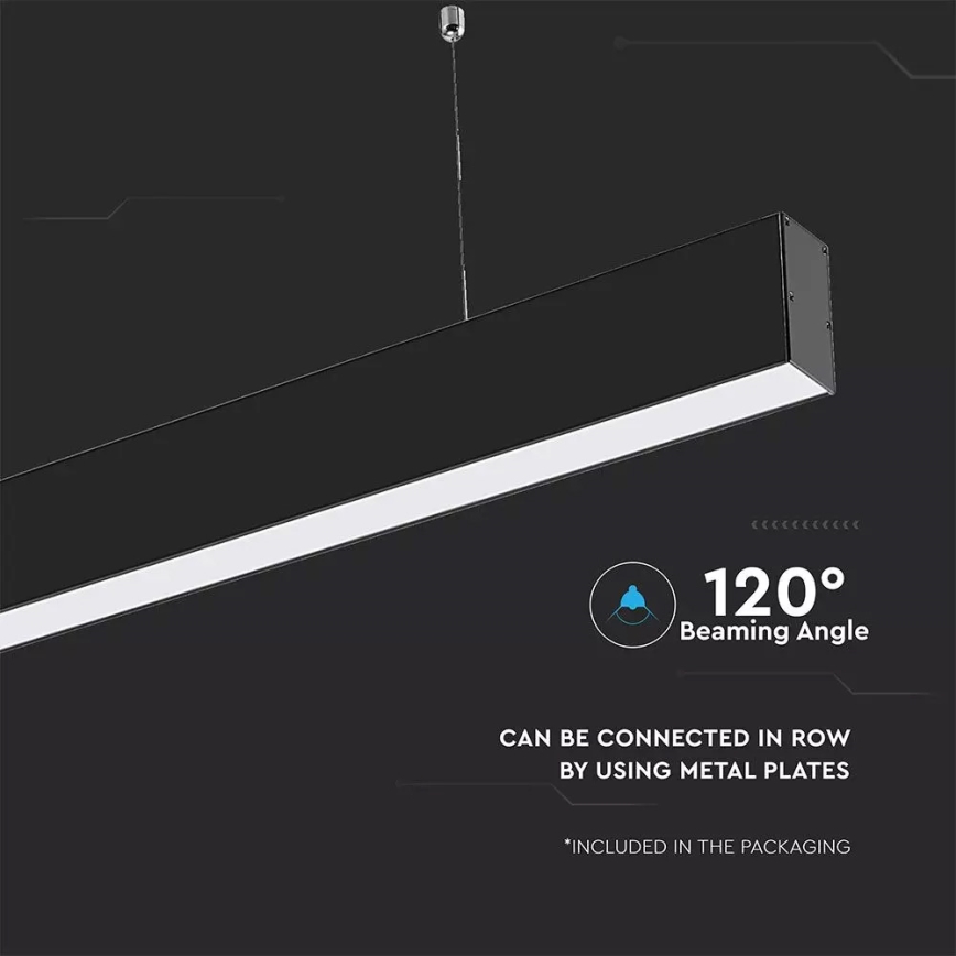 LED Lustr na lanku SAMSUNG CHIP 1xLED/40W/230V 4000K černá