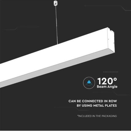 LED Lustr na lanku SAMSUNG CHIP LED/40W/230V 6400K bílá