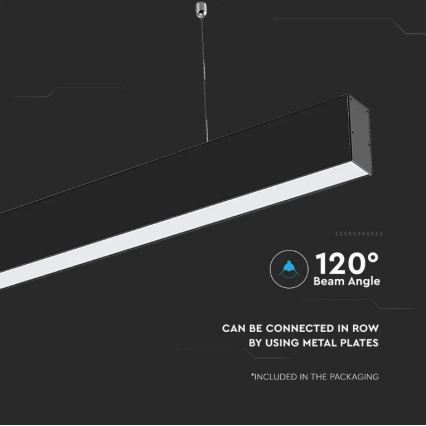 LED Lustr na lanku SAMSUNG CHIP LED/40W/230V 6400K černá