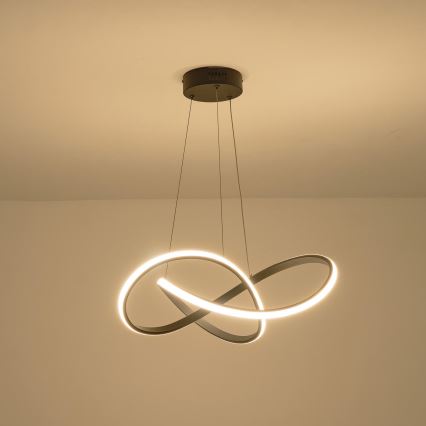 LED Lustr na lanku SATURN LED/30W/230V 3000K