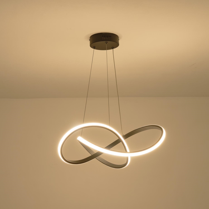 LED Lustr na lanku SATURN LED/30W/230V 3000K